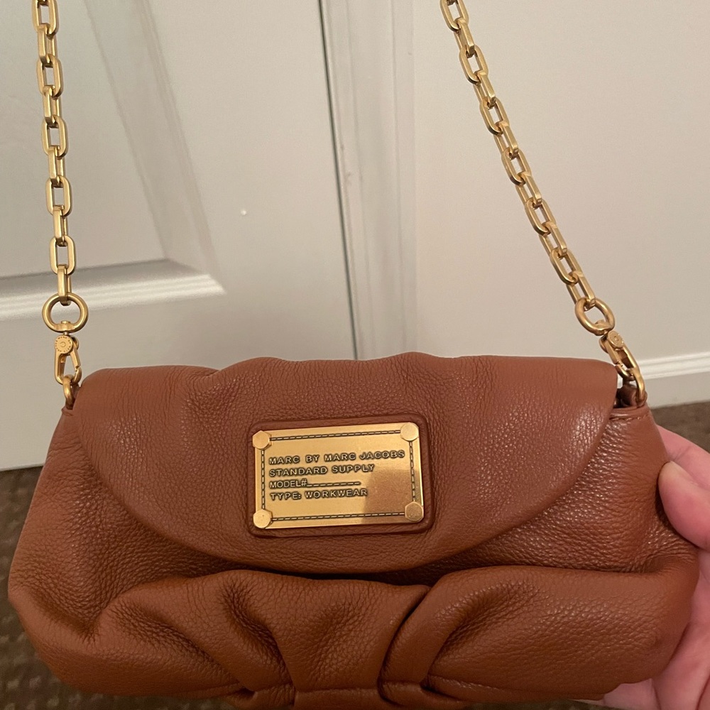 Marc by Marc Jacobs small crossbody bag with gold link strap